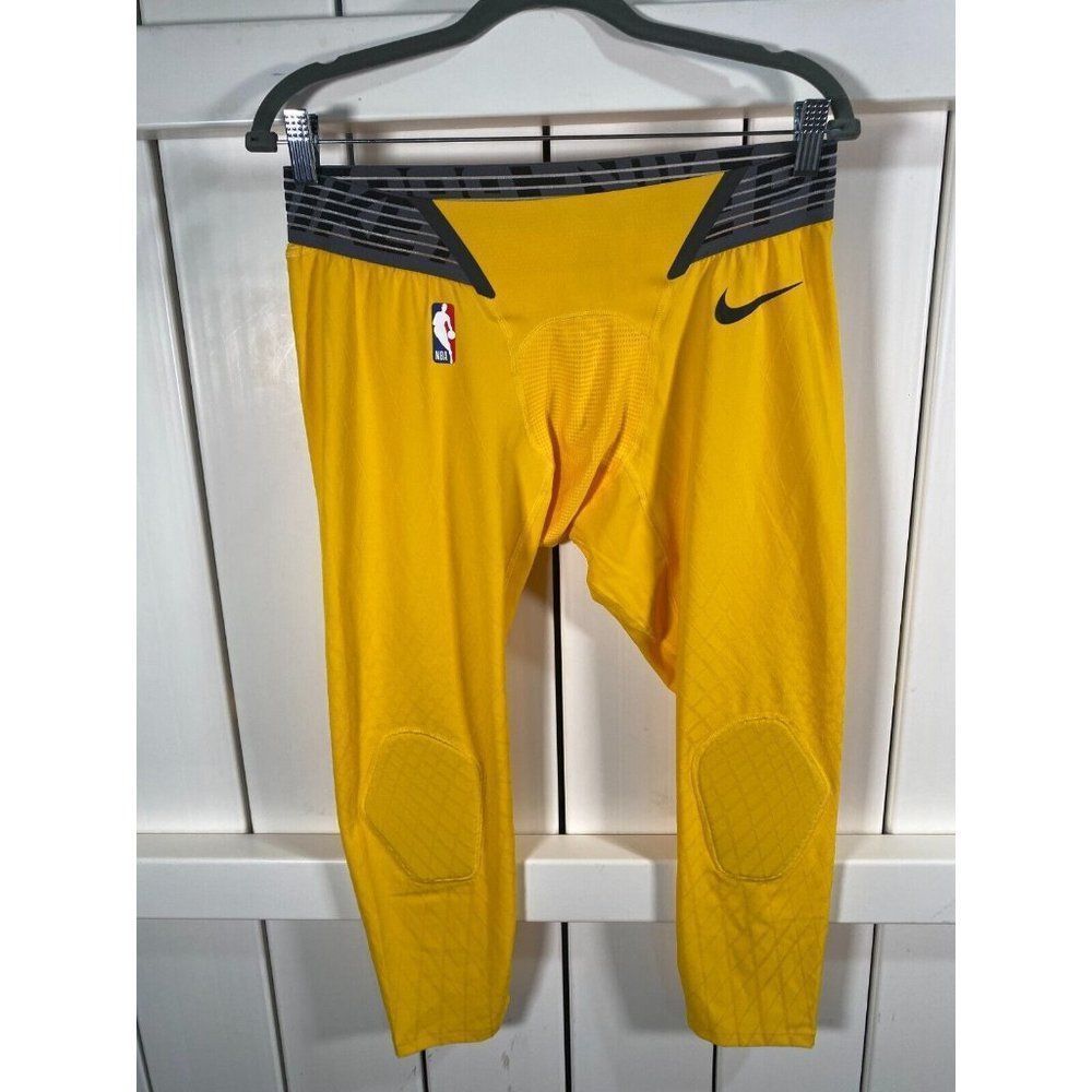 New Nike Pro NBA Zonal Strength Compression Pants Basketball Gold Retail $120 XL